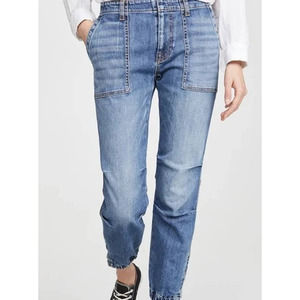 Nili Lotan Cropped French Military Jogger Jeans Ankle size 28